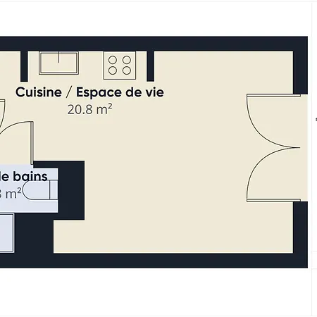 Bingin - Pour 3 - Piscine Commune Apartamento Biscarrosse